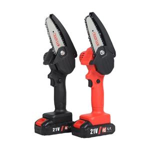 Mini-tronçonneuse électrique Laozi 21V, 4 pouces, à batterie, pour l'élagage des arbres fruitiers et l'utilisation en jardin. - Product Image 1