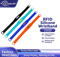 Wasserdichtes 13,56MHz EM4305 1K NFC Silikon-Armband Verstellbares RFID-Armband mit QR-Code für Bargeldlose Zahlung, Wasserpark und Fitness-Studio
