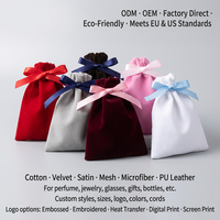 Pochette de luxe personnalisée en suède avec logo, sac à bijoux en velours doux avec cordon de serrage pour l'emballage de bagues, colliers, boucles d'oreilles et montres