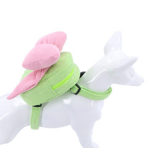 Mochila pequeña con lazo de pana, <span class=keywords><strong>collar</strong></span> de correa de perro bonito para varios tamaños, <span class=keywords><strong>collar</strong></span> de perro aceptado personalizado, juego de arné<span class=keywords><strong>s</strong></span> de correa doble para perros y gatos - Product Image 5