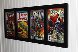 Yageli, Proveedor Chino, Marco de Exhibición de Acrílico Negro Esmerilado Personalizado para 4 Cómics, Montado en la Pared, para <span class=keywords><strong>Museo</strong></span> - Product Image 6