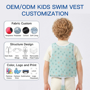 Gilet de natation pour enfant en néoprène, protection UV50, veste de flottabilité pour enfants, gilet de sauvetage pour la plage et la natation, directement de l'usine - Product Image 3