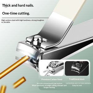 Kit Pemotong Kuku Anti-Cipratan Baja Tahan Karat dengan Bilah Melengkung Portabel 2-Potong Set Manikur Hadiah untuk Wanita dengan Kotak Hadiah - Product Image 4