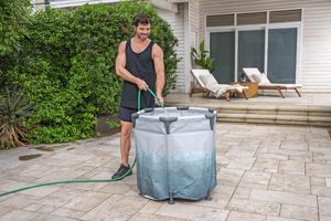 Baignoire de glace <span class=keywords><strong>Bestway</strong></span> 6002K 90 cm X 80 cm Glacial Dip en PVC avec filtre pour 1 personne, gris vague - Product Image 3