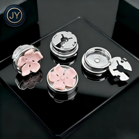 Boutons Métalliques Personnalisés par le Fabricant, Couvercles de Boutons 17mm pour Vêtements Femme, Jeans, Chemises, avec Logo Fleur et Perle, Placage Écologique