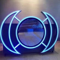 Mesa de mezclas DJ móvil luminosa para discoteca KTV, modelo 981614902751, famosa en internet