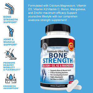 Supplément de force osseuse avec des capsules de magnésium minéraux de calcium D3 K2 pour un soutien musculaire osseux hautement absorbable pour plus de 50 personnes - Product Image 4