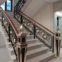 Rampe d'escalier sur mesure en laiton et bronze de luxe, résistante à la rouille, facile à installer pour hôtel, villa, balcon, terrasse