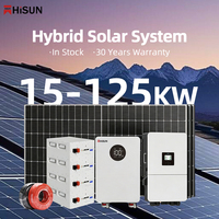 Système d'énergie solaire tout-en-un pour la maison, ensemble complet 15 kW 20 kW 50 kW 100 kW 125 kW, système d'énergie solaire Deye Solis, sortie 380 V 400 VAC