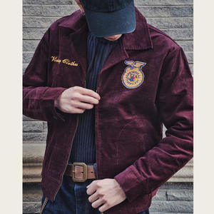 <strong>FFA</strong> Ami Kaji High-End Men's Corduroy <strong>Jacket</strong> Retro American Style Long Sleeve Embroidered 100% Cotton Peasants' Association Youth - Product Image 3