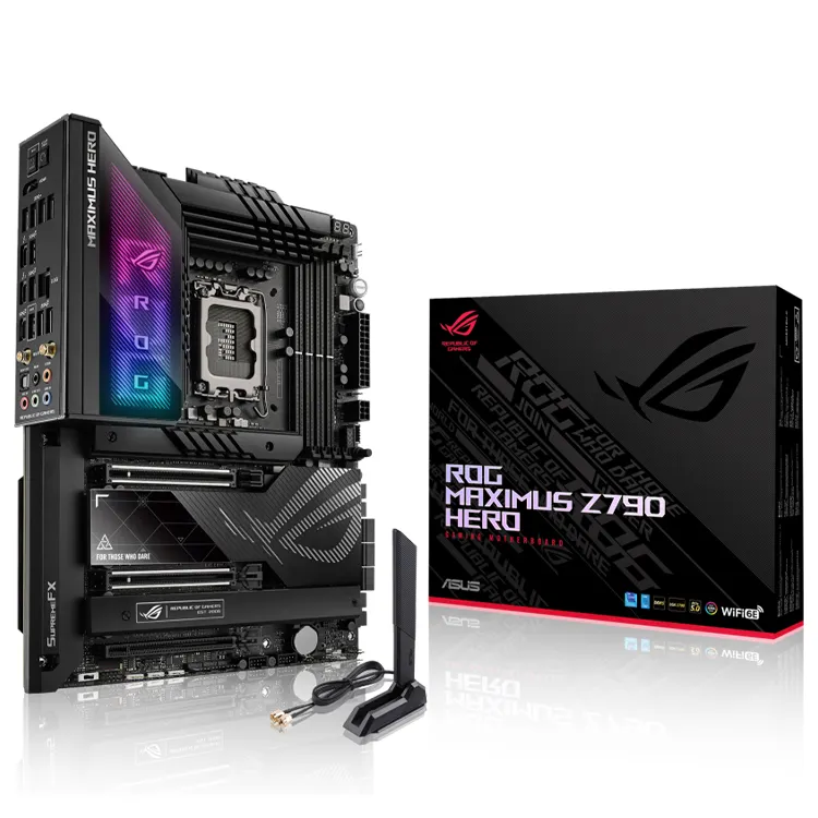 La carte mère ASUS ROG MAXIMUS Z790 HERO prend en charge la prise Intel LGA1700 pour les processeurs Intel Core 12e/13e génération, Pentium Gold et Celeron