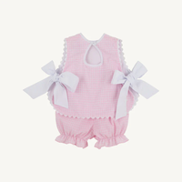 Vente flash - Ensemble de vêtements pour bébé fille d'été, chemise à carreaux en coton avec nœud, short à volants, tenue décontractée pour petite fille