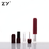 Tube de Gloss Vide Personnalisé Carré Transparent de Luxe Marque Blanche avec Lumière LED et Miroir, Contenance 7 ml 10 ml