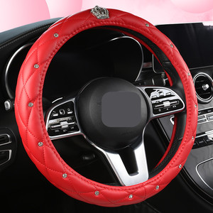 Coprivolante con diamanti Bling per donne ragazze con strass di cristallo accessori coprivolante universale per auto - Product Image 6