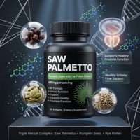 OEM 6-en-1 Saw Palmetto Hommes 320mg Qualité Pharmaceutique Complément Prostate Graine de Citrouille Graminex Ortie Bloqueur de DHT