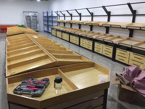 ขายตรงจากโรงงาน ชั้นวางสินค้าสดสำหรับซูเปอร์มาร์เก็ต ลา คาจา เอล เอสแทนเต ชั้นวางผัก<span class=keywords><strong>ผล</strong></span><span class=keywords><strong>ไม้</strong></span>สำหรับร้านค้าปลีก ทำจากไม้ - Product Image 6