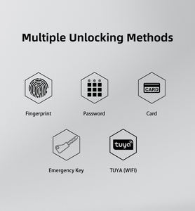 Clavier intelligent Tuya, serrure de porte électronique à empreintes digitales et mot de passe, haute sécurité pour la maison et le bureau - Product Image 6