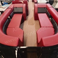 Bateau Ponton de Luxe Certifié CE, Norme USA, pour Ski Nautique et Sports de Vitesse, Avec Moteurs Hors-Bord, à Vendre