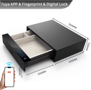 CEQSAFE Smart Hotel Room Fingerprint Lock <b>Hidden</b> Drawer <b>Safe</b> Box Cash Jewelry Safety Drawer Hotel <b>Safe</b> for Home - Product Image 2
