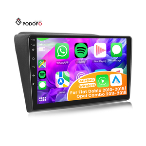 Podofo Android Car Radio Frame 4 + 64G 9 ''Wireless Carplay Android <span class=keywords><strong>Auto</strong></span> para Fiat <span class=keywords><strong>Doblo</strong></span> 2010-2015/Opel Combo 2011-2018 IPS DSP - Product Image 1