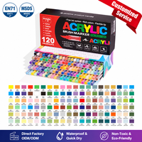 120 couleurs, marqueurs acryliques liquides Guangna Direct, sans préparation, pour toutes surfaces, stylos à peinture pour verre, tissu, bois, pierre, fournitures artistiques