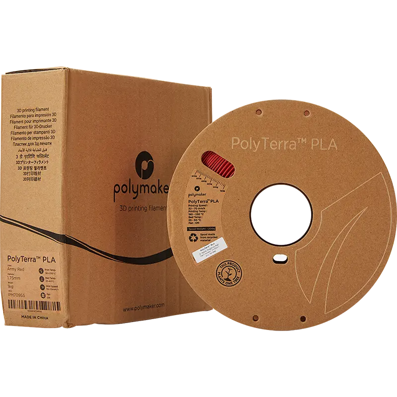Professional Manufacture Recycled Cardboard Spool Printer 1.75mm / 2.85mm 1 KG Polymaker PolyTerra PLA Filament 3D Printer