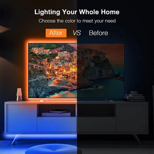 Tira de luces LED flexible inteligente con control remoto por aplicación Bluetooth RGB de 12 V, decoración navideña - Product Image 2