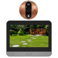 Cámara de Mirilla Inteligente Tuya de 3MP con WIFI, Videoportero con Detección PIR, Pantalla LCD de 4.3 Pulgadas, Videoportero con Monitor y Cámara de Mirilla
