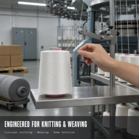 Fil intercalé léger 100 % polyester DTY 100/48 de qualité AA, certifié Oeko-Tex 100, doux et en vrac pour vêtements, textiles de maison, tricot et tissage