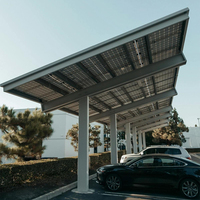Cochera Solar Resistente a la Lluvia con Sistema Fotovoltaico, Fácil y Rápido Montaje, Sistema de Montaje Solar para Estacionamiento sin Rayones