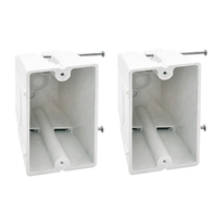 Boîtier de prise électrique en PVC homologué UL USLINSKY BMC-FG01N, boîtier d'interrupteur simple pour câblage résidentiel et commercial