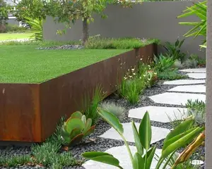 Acero Corten jardín césped bordes/Metal hierba frontera bordes