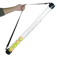 Tube de ramassage de balles de tennis AMASPORT, 15 balles avec sangle d'épaule, collecteur de balles de tennis