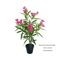 Oleander artificiel en bonsaï, en PE, rose rouge, plante verte décorative d'intérieur, ornement sur pied, 100-200 cm, usage commercial