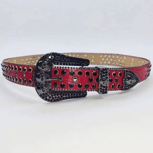 Bling Western Cowboy <b>Belt</b> with Skull Buckle Alloy Rhinestone Accent Cow Hide Waterproof Eco-Friendly for Men Women Rockstar - Product Image 4