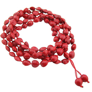 <b>Red</b> Bean <b>Bracelet</b> 108 Beads Water Drop Shape Natural Chinese Cherry Jewelry For Couples Qixi Festival Gift - Product Image 5