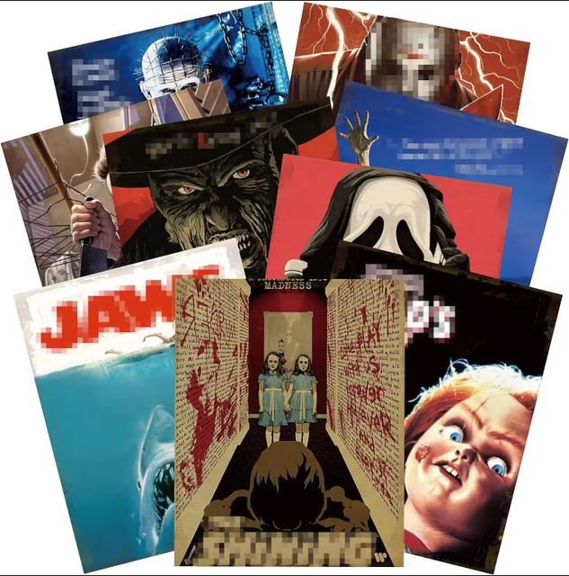 Custom Print Scream Horror Cartoon and Anime Poster Wall Art Pictures in Paper for Living Room and Bedroom Bag Product