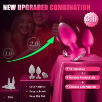 3-teiliges Anal-Trainingsset Erotikspielzeug für Erwachsene 10 Vibrationsmodi Silikon Vibrierender Analplug APP-Fernbedienung Dildo Vibrator Analplug-Set