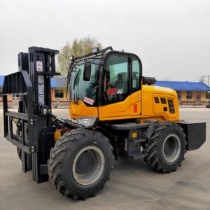 HUAYA חדש קומפקטי 4wd 2wd 4x4 4000 kg <span class=keywords><strong>4</strong></span> טון ארבעה גלגל כונן מלגזה כל <span class=keywords><strong>terrain</strong></span> המלגזה עם מונית/EPA/Euro5 - Product Image 3