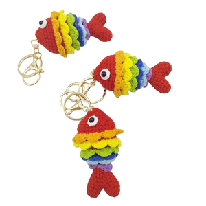 Llavero de pez koi de moda y adorable, amigurumi de ganchillo suave, colgante para bolso, llavero de pez carpa de brocado - Product Image 1