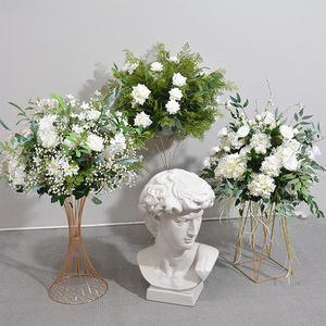 QSLH Ti477 boda pasillo <span class=keywords><strong>camino</strong></span> plomo Floral Mesa centros de mesa con Pvc verde flor bola <span class=keywords><strong>para</strong></span> fiesta escenario decoración Props - Product Image 2