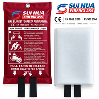 Couverture anti-feu EN 1869:2019 avec pochette de rangement en PVC, couverture d'urgence en fibre de verre pour la maison et la cuisine en Italie, vente en gros