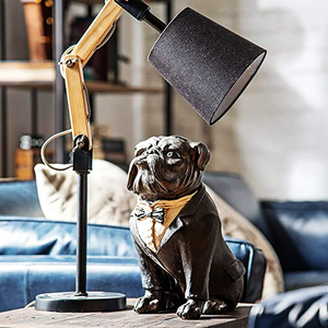 Figurine en résine de <span class=keywords><strong>bouledogue</strong></span> <span class=keywords><strong>noir</strong></span> faite à la main, en costume formel, décoration de bureau, cadeau unique pour hommes et amateurs d'affaires - Product Image 4