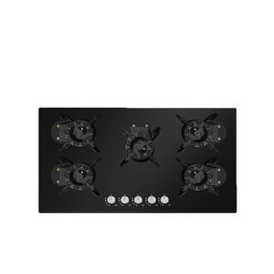 Cuisinière à gaz domestique multi-têtes à neuf foyers, 4 gaz et 1 électrique, avec disque magique à bascule - Product Image 4