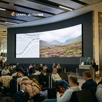 Écran LED COB intérieur UHLED P1.25 à pas fin, mur vidéo 7680Hz, taux de rafraîchissement élevé, certifié ETL, panneau d'affichage publicitaire pour aéroport