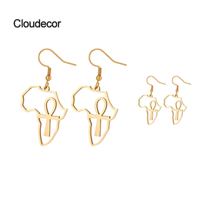 Pendientes <span class=keywords><strong>de</strong></span> gota <span class=keywords><strong>de</strong></span> Cruz <span class=keywords><strong>de</strong></span> moda <span class=keywords><strong>2022</strong></span> para mujer, joyería colgante <span class=keywords><strong>de</strong></span> <span class=keywords><strong>mapa</strong></span> <span class=keywords><strong>de</strong></span> <span class=keywords><strong>África</strong></span> hueca <span class=keywords><strong>de</strong></span> acero inoxidable - Product Image 5
