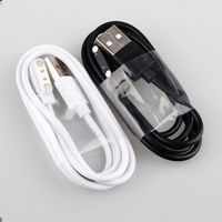 Cable de Carga Magnético USB de 2 Pines y 4 mm para Reloj Inteligente, con Cobre Puro, 60 cm, Negro, Carga Rápida, Universal