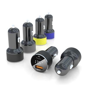 Cantell-Cargador de coche para teléfono móvil, cargador de coche 6A Metal Pd Qc tipo rápido C + Puerto USB, adaptador de carga rápida LED, GaN, 38W - Product Image 2