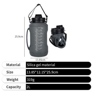 Nouvelle conception de bouteille d'eau en silicone pliable, réutilisable, portable et pliable pour les voyages - Product Image 6