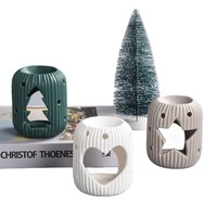 Décoration de Noël Bougeoir Brûleur de cire en porcelaine moderne Brûleur à mazout en céramique